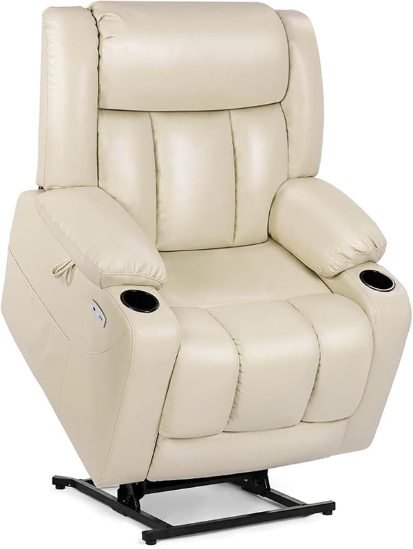 Power Lift Recliner Chair with Massage & Heat — Oversized, 400 lbs
