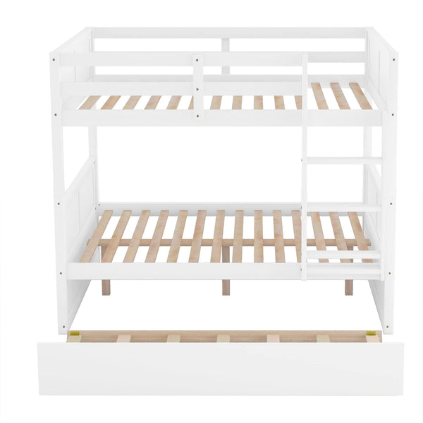 Full Over Full Bunk Bed with Trundle & Ladder