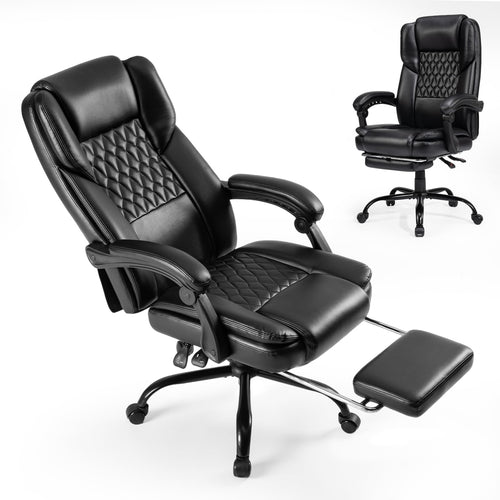 Big & Tall Reclining Office Chair with Footrest