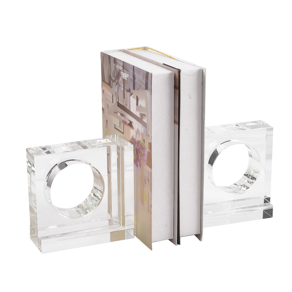 Crystal Bookends Square – 1 Pair