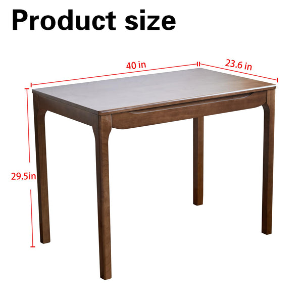 Solid Wood Desk with Drawers – Home Office Writing Desk