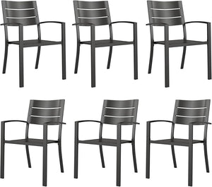 Stackable Metal Outdoor Patio Dining Chairs
