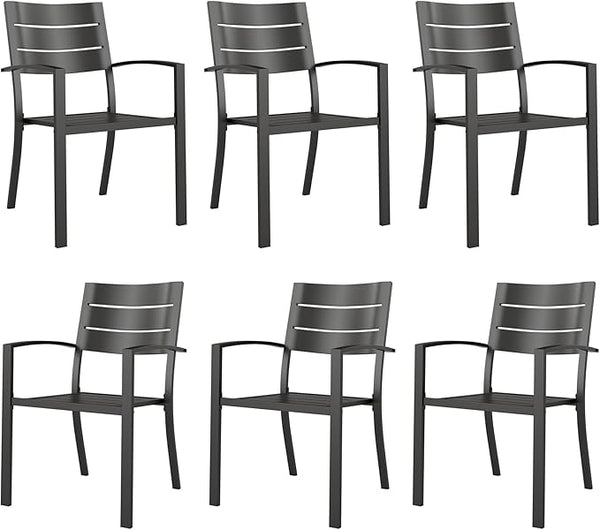 Stackable Metal Outdoor Patio Dining Chairs
