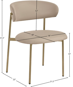 Vegan Leather Dining Chair Set of 2