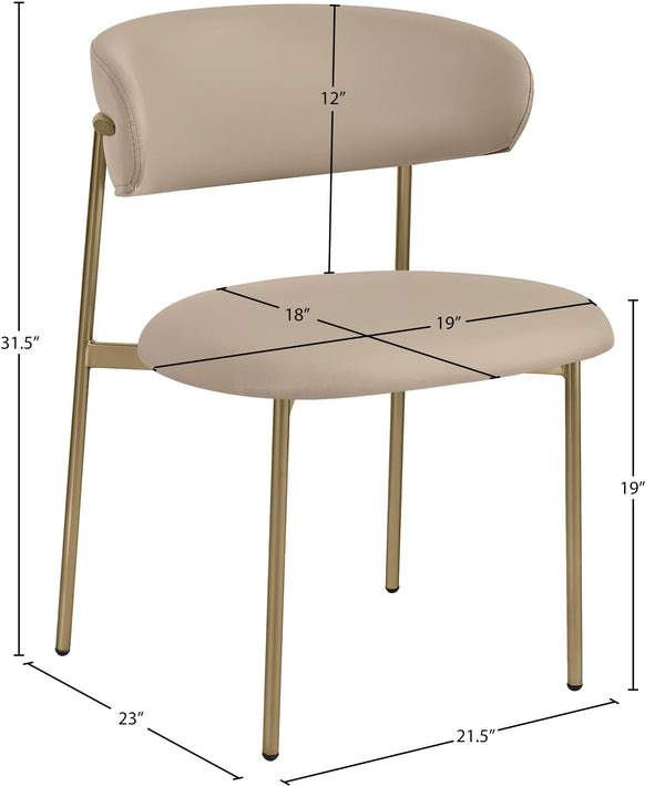 Vegan Leather Dining Chair Set of 2