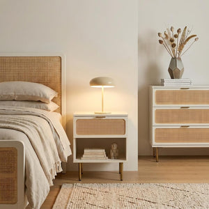 Ayla Globe Table Lamp — Dimmable LED, Metal Dome Shade