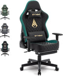 Gaming Chair with Footrest, 2D Armrests, 150° Recline, High Back Ergonomic Chair