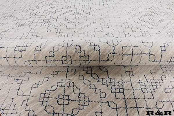 Handmade Wool Area Rug 9x12 – Natural Tufted, Cotton Backed