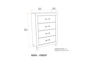 Queen Farmhouse Bedroom Set - 6 Piece with Dresser, Mirror, Chest & 2 Nightstands