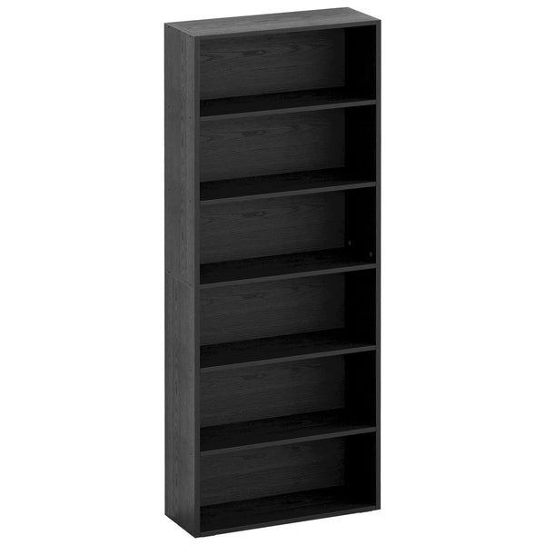 6-Tier Bookcase with Display Storage Shelves, 70" Tall