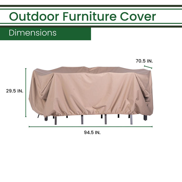 Waterproof Outdoor Rectangle Furniture Cover – Multi-Size Patio Set Cover