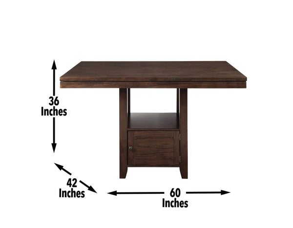 7-Piece Counter Height Dining Table Set with 6 Upholstered Chairs