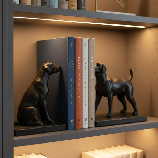 Black Labrador Retriever Bookends – Set of 2