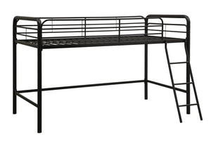 Junior Metal Loft Bed with Ladder & Guardrails – Twin & Full