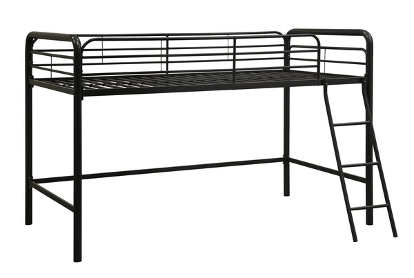 Junior Metal Loft Bed with Ladder & Guardrails – Twin & Full