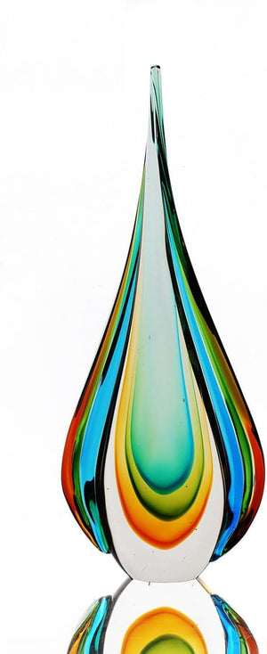 Handmade Murano Glass Cube Sculpture – Extra Large Art Decor