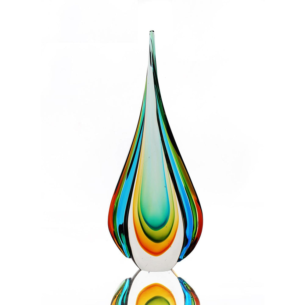 Handmade Murano Glass Cube Sculpture – Extra Large Art Decor