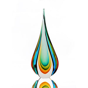Handmade Murano Glass Cube Sculpture – Extra Large Art Decor