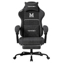 Gaming Chair with Footrest, Lumbar Support & Headrest Massage
