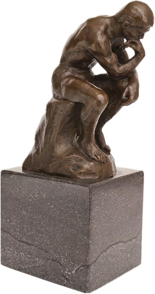 Bronze Thinker Sculpture - Classical Philosophy Statue