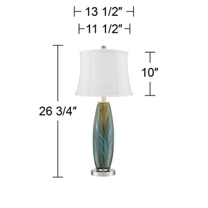 Modern Art Glass Table Lamps, Set of 2 – 26.75" High