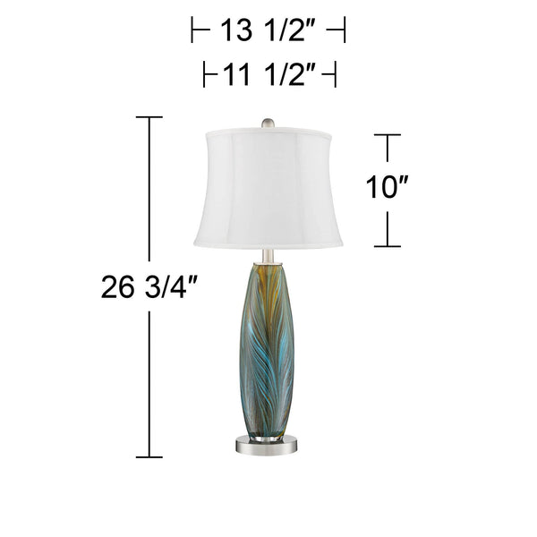 Modern Art Glass Table Lamps, Set of 2 – 26.75" High