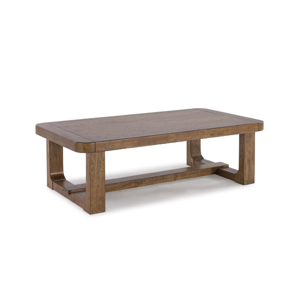 Light Brown Rectangular Coffee Table
