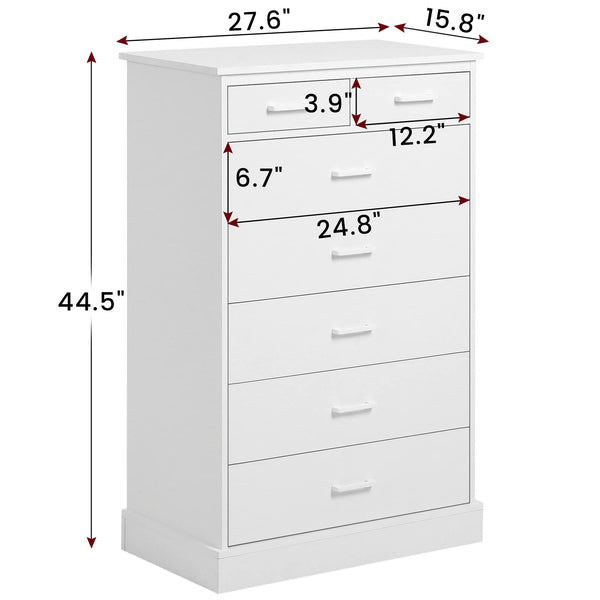 7-Drawer Dresser Chest of Drawers for Bedroom