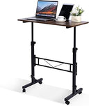 Adjustable Height Mobile Standing Desk with Wheels – 16"x31.5", 27"–43.5" Height Range