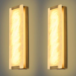 Alabaster Wall Sconce – Natural Marble Dimmable LED Wall Light