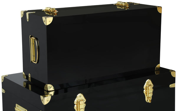 Clear Acrylic Storage Chest Set of 2 with Handles & Hasps