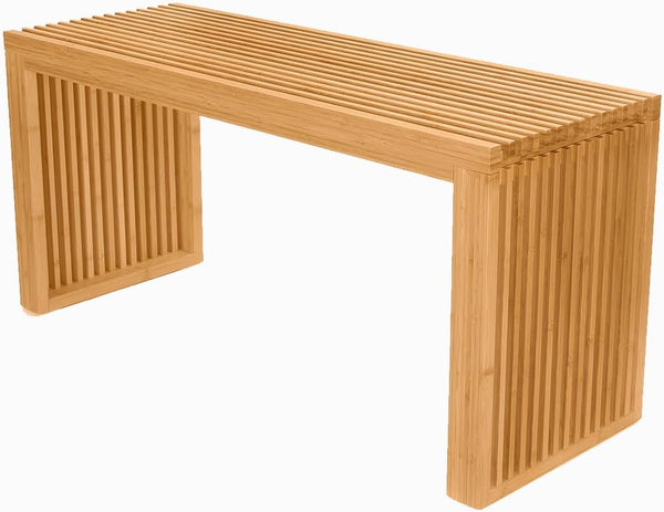 Bamboo Dining Bench – Farmhouse Entryway & Kitchen Bench
