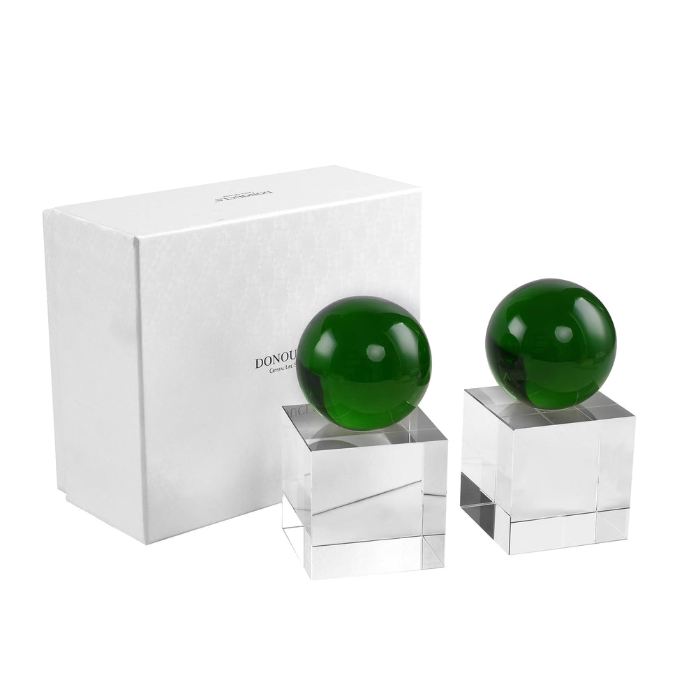 Crystal Bookends Set of 2 with Gift Box