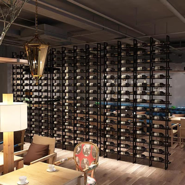 Wall Mounted Metal Wine Rack with Horizontal Bottle Storage