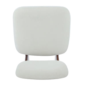 Armless Lounge Accent Chair Set of 2 – Fabric Upholstered, Solid Wood Frame