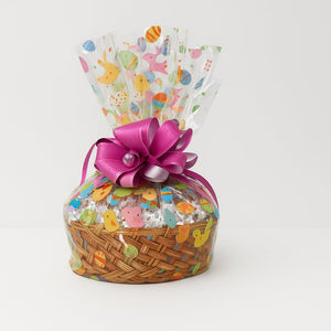 Easter Gift Basket with Chocolate, Candy & Snacks – 25 Piece Spring Holiday Set