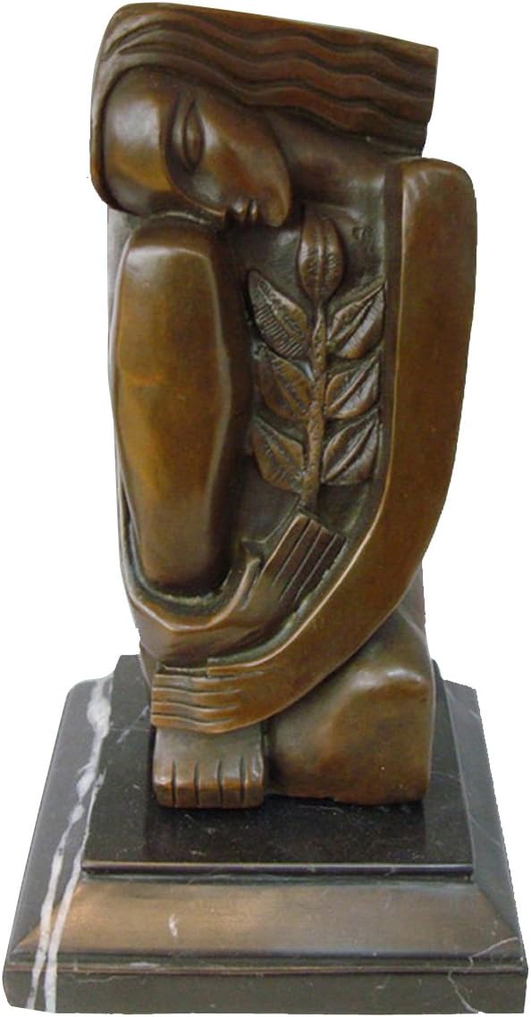 Abstract Bronze Female Figurine Sculpture