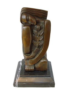 Abstract Bronze Female Sculpture