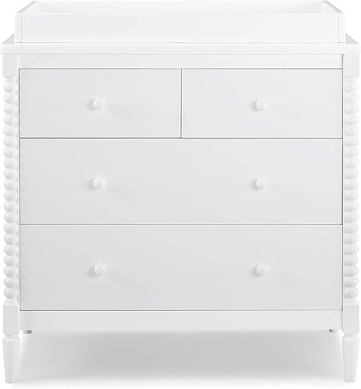 4-Drawer Dresser with Changing Top and Interlocking Drawers