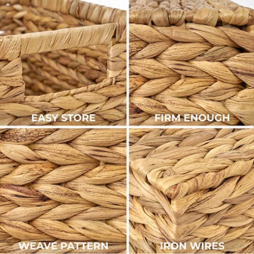 Water Hyacinth Storage Baskets Set of 6