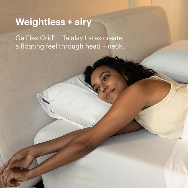 Latex Foam Cooling Bed Pillow with GelFlex Grid