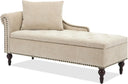 Oversized Chaise Lounge with Storage & Left Armrest