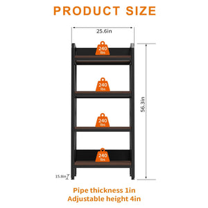 4-Tier Adjustable Baker's Rack with Metal Frame
