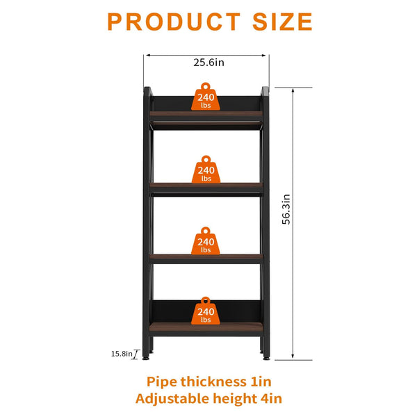4-Tier Adjustable Baker's Rack with Metal Frame