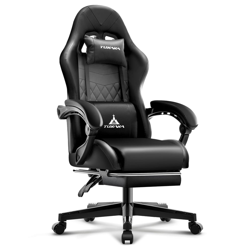 Ergonomic Gaming Chair with Footrest & Lumbar Support