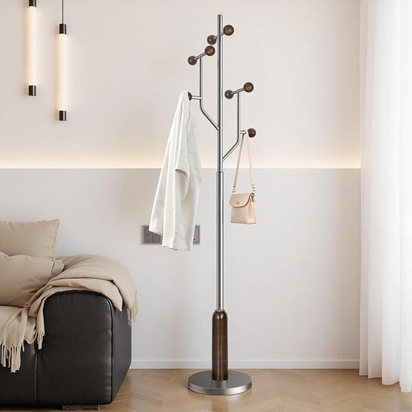 Freestanding Coat Rack with Marble Base