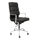 Tall Back Padded Management Office Chair with Chrome Frame & Aluminum Base