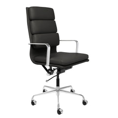 Tall Back Padded Management Office Chair with Chrome Frame & Aluminum Base