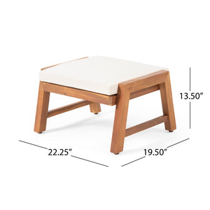 Temecula Outdoor Ottomans with Cushion Set of 2