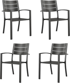 Stackable Metal Outdoor Patio Dining Chairs